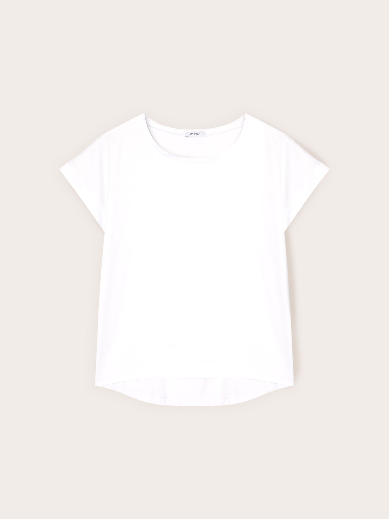 Two-tone cotton blend T-shirt image number 3