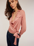 Camicia ad incrocio in raso image number 0