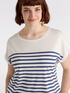 Striped T-shirt with embroidery image number 3
