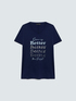 T-shirt in viscosa con scritta e paillettes image number 4