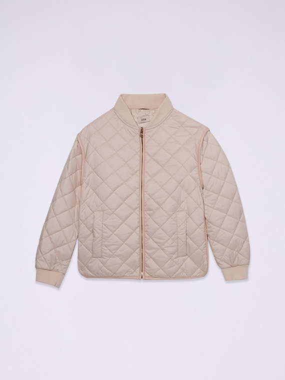 Lightweight quilted bomber jacket