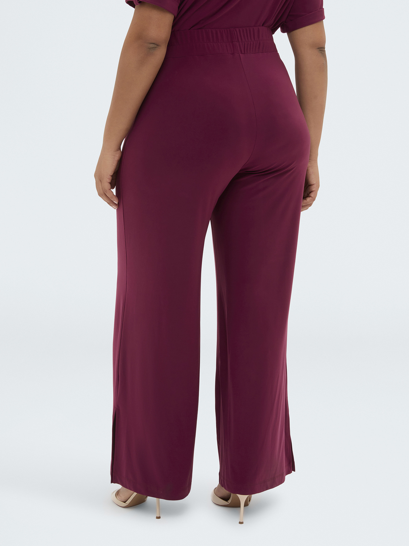 Pantalon Wide Leg en jersey image number 1