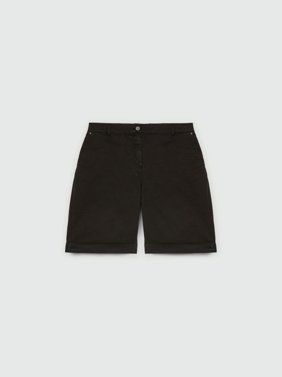 Stretch cotton shorts