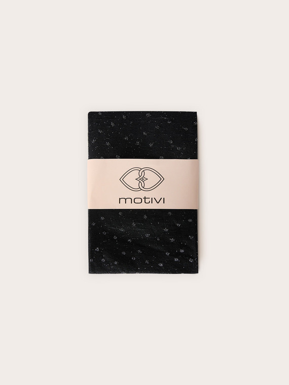 Schimmernde Strumpfhose mit Glitzer-Punkten