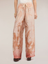 Palazzo pants in printed satin image number 2