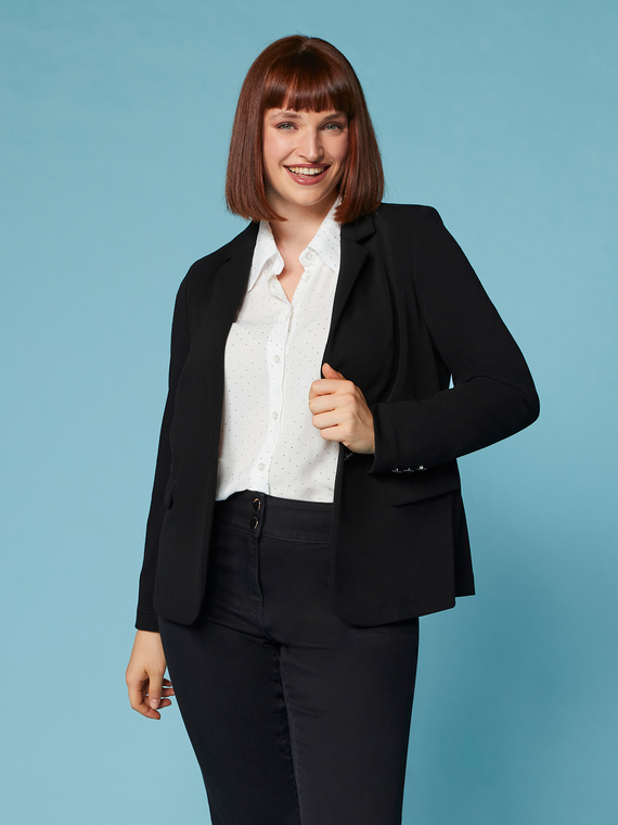 Soft blazer in scuba fabric