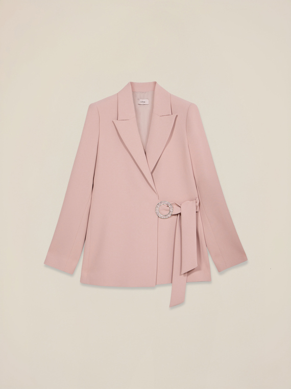 Blazer con fibbia gioiello