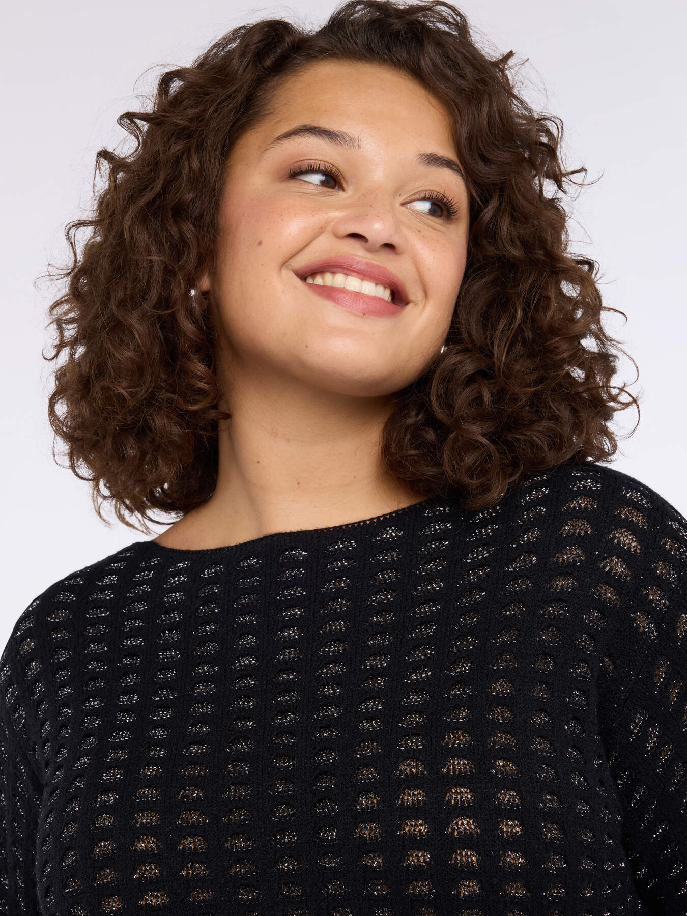 Maille lurex avec encolure bateau image number 3