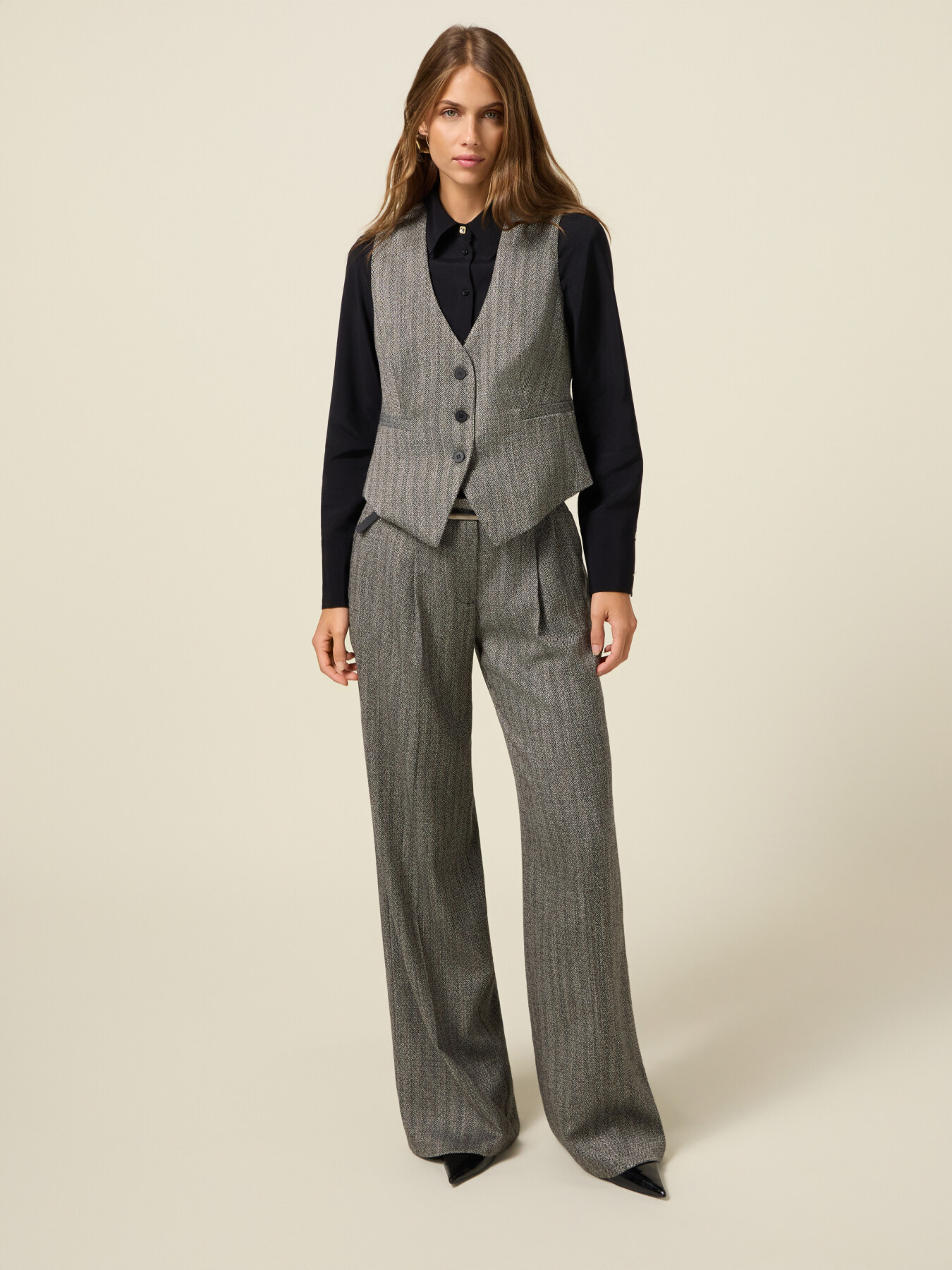 Gilet in flanella gessata image number 5