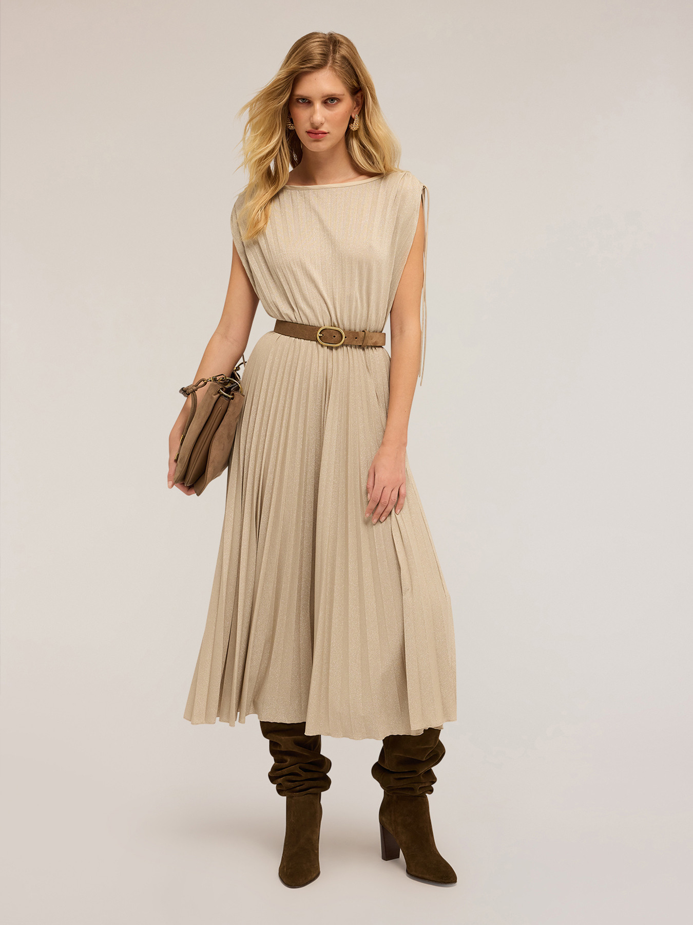 Robe midi en jersey lurex image number 0