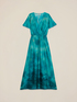 Long dress in patterned satin image number 3