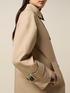 Trench doppiopetto midi misto cotone image number 2