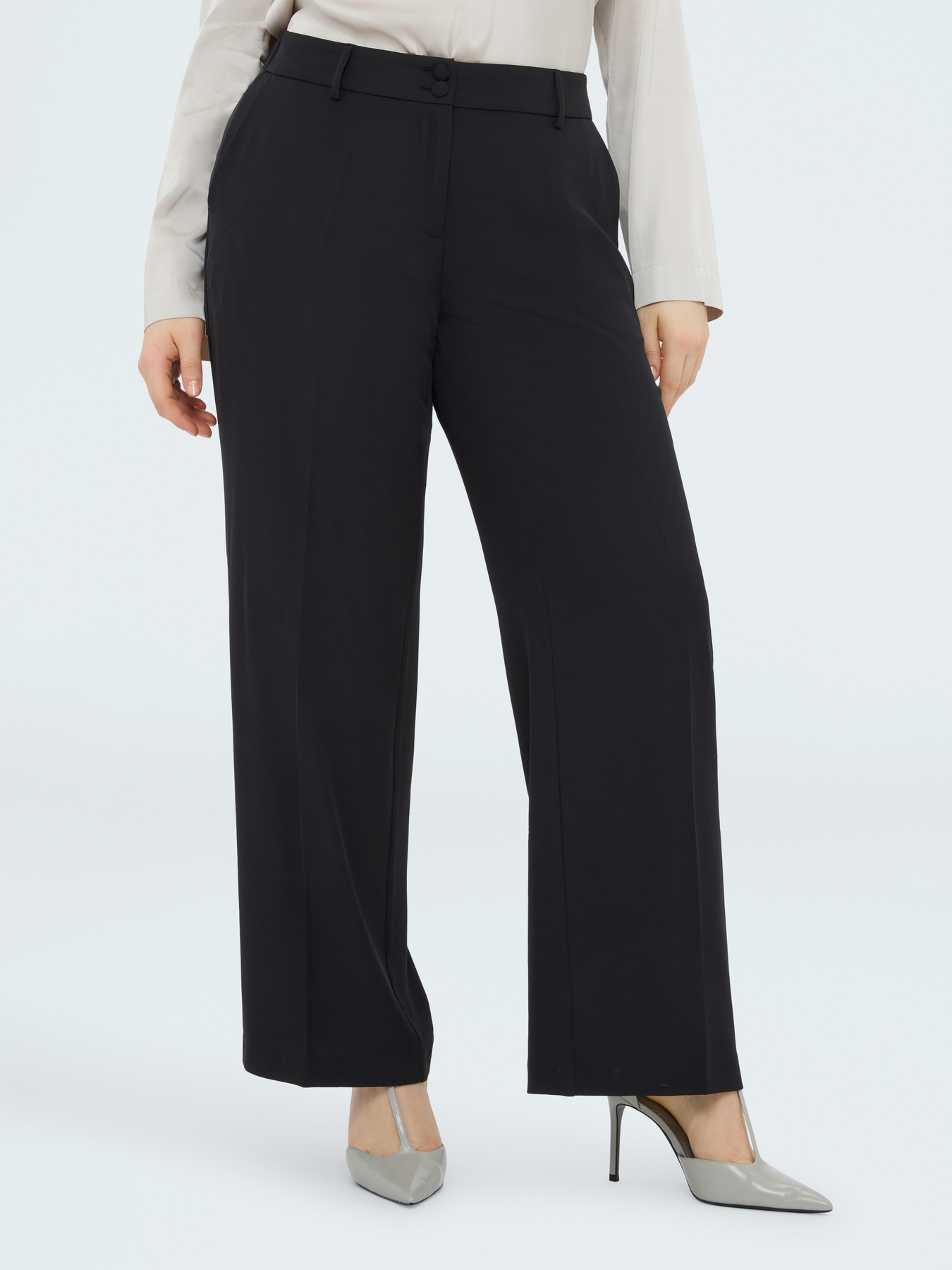 Wide Leg Trousers in Fluid Fabric image number 0