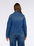 Denim jacket with rhinestone pinstripe image number 1