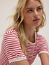 T-shirt in cotone a righe image number 3