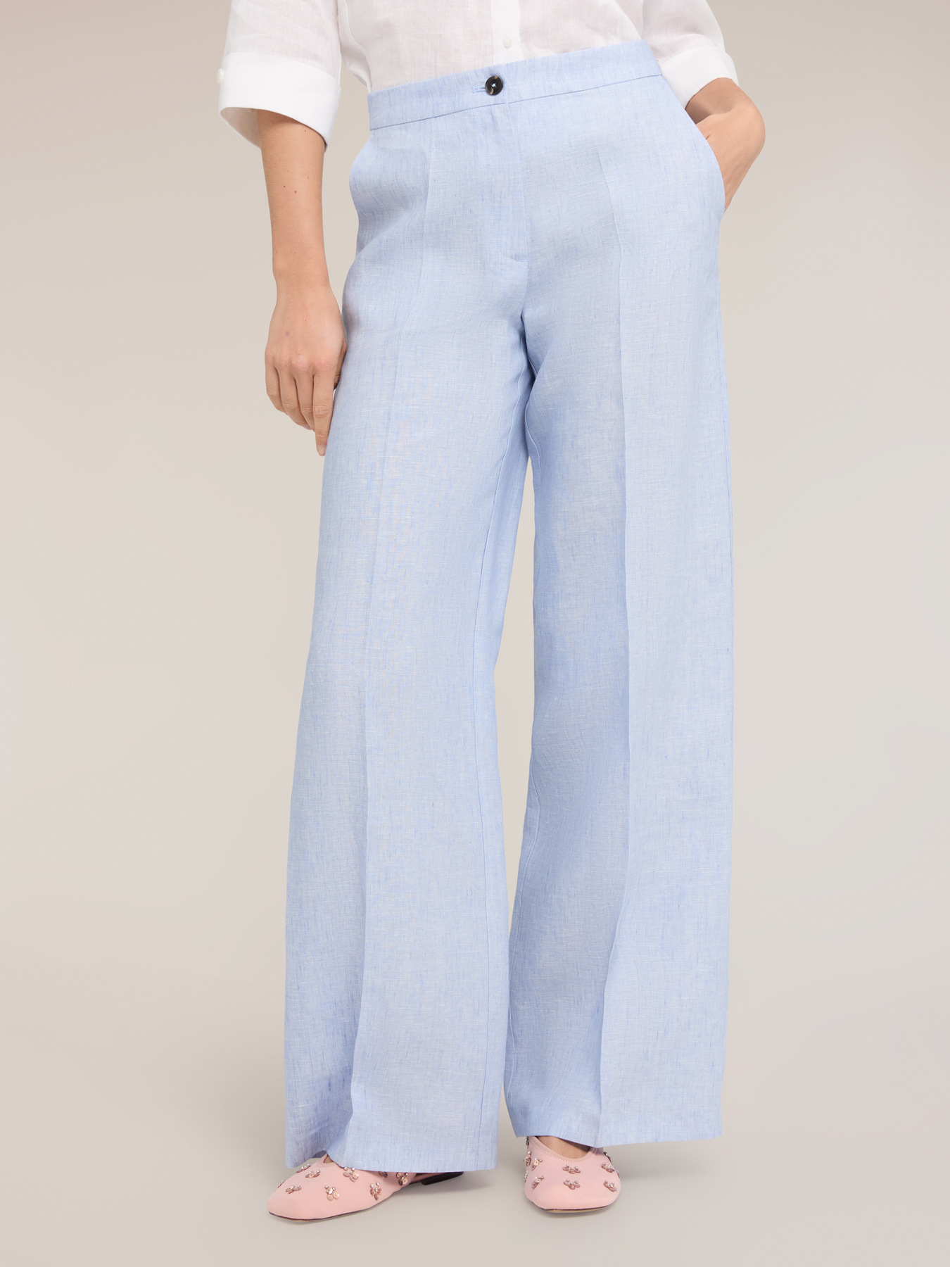 Palazzo-Hose aus Leinen image number 2