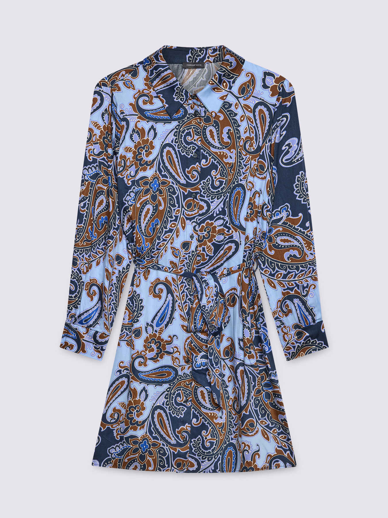 Short viscose blouse with paisley print image number 4