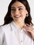 Camicia con inserti ricamati image number 3