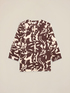 Übergroße Baumwollbluse mit Muster image number 4