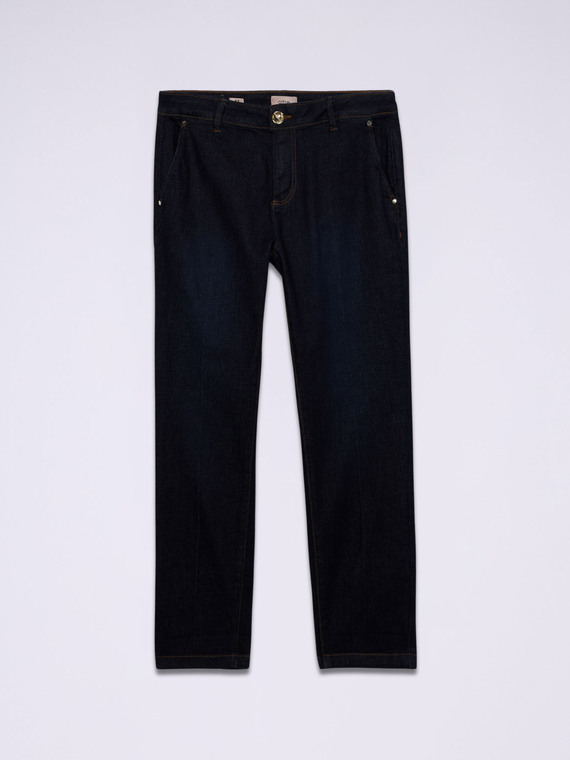 Blugi chino din denim spălat