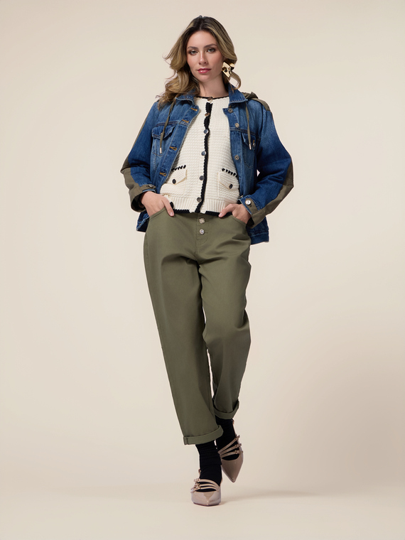 Cotton/lyocell boyslim trousers