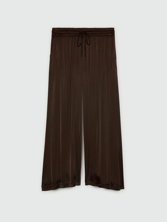 Satin palazzo trousers