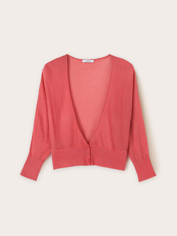Cardigan en maille fine lurex