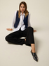 Wide-leg palazzo pants in crepe fabric image number 1