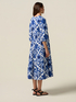 Patterned cotton midi shirtdress image number 1