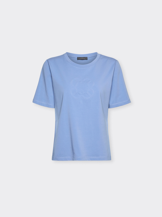 T-shirt in cotone con ricamo Monogram