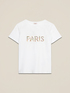 Jersey T-shirt with jewel appliqué image number 3