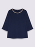 Jersey T-shirt with chain detail on neckline image number 4