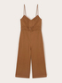 Jumpsuit aus Popeline mit G&uuml;rtel und Palazzo-Bein image number 4