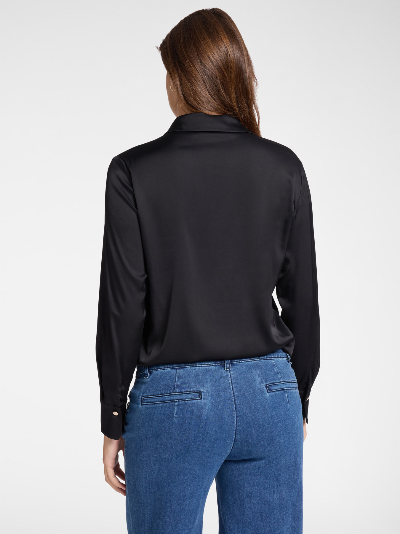 Camicia in raso stretch image number 1