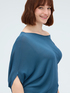 Asymmetrischer Strickpullover aus Viskosemischung image number 3
