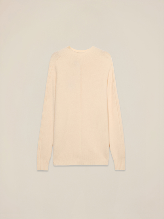 Maglia dolcevita con dettagli a coste