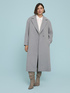 Long coat in wool blend fabric image number 5