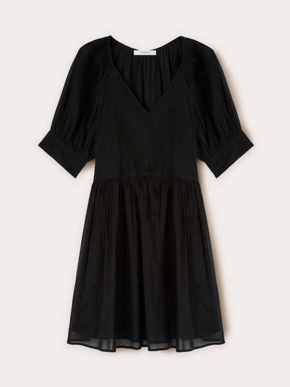 Short cotton muslin dress