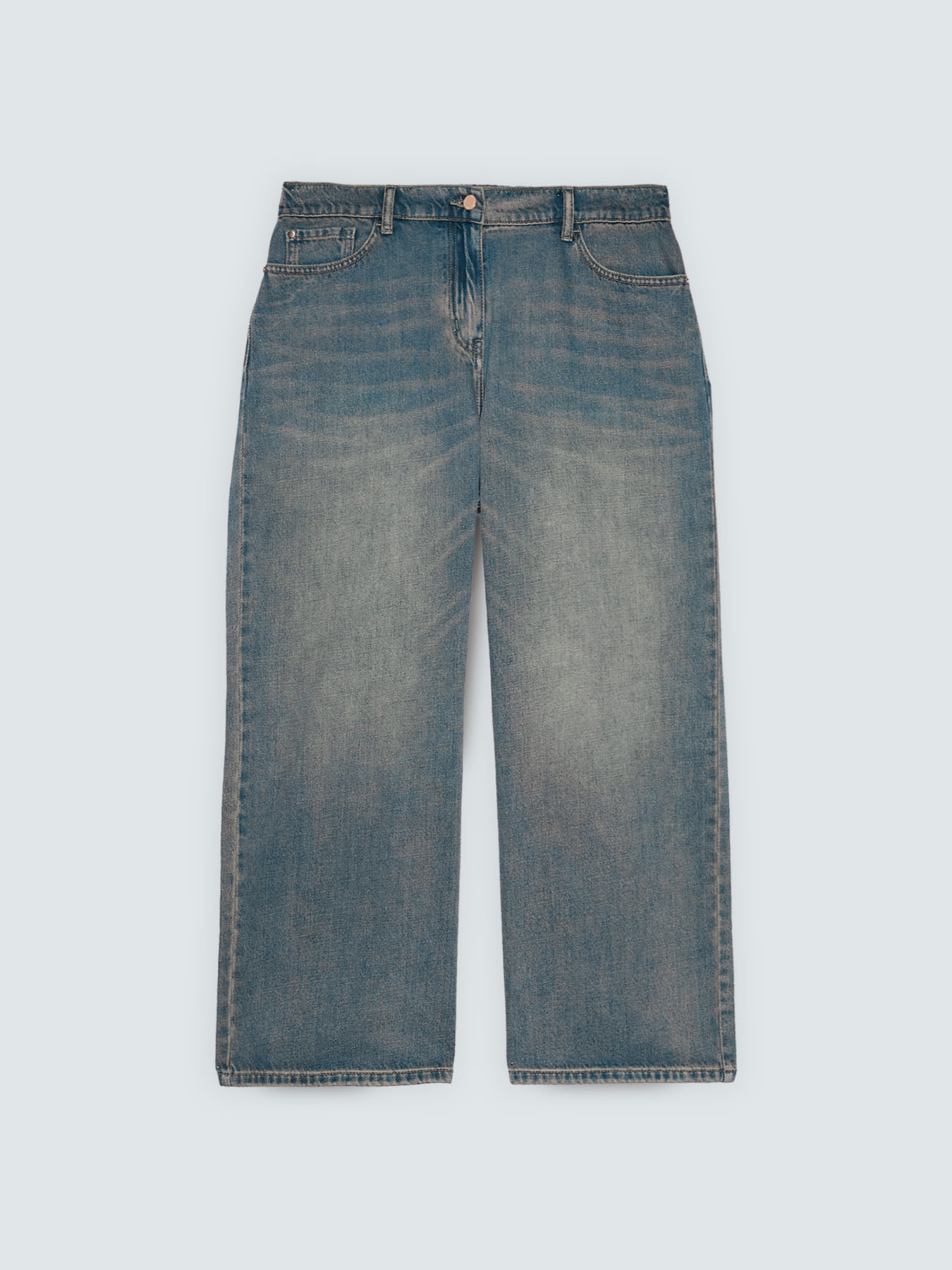 Cropped jeans washed wash image number 4