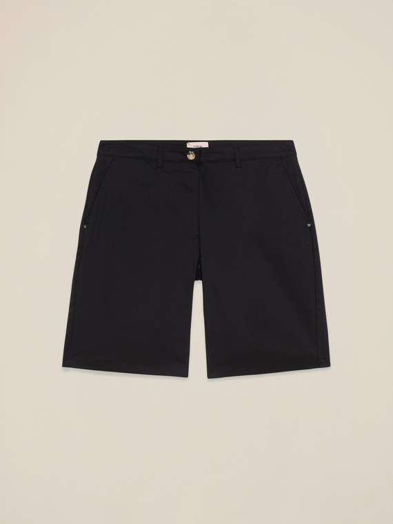 Cotton blend Bermuda shorts