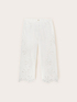 Pantaloni cropped cu broderii sangallo image number 4