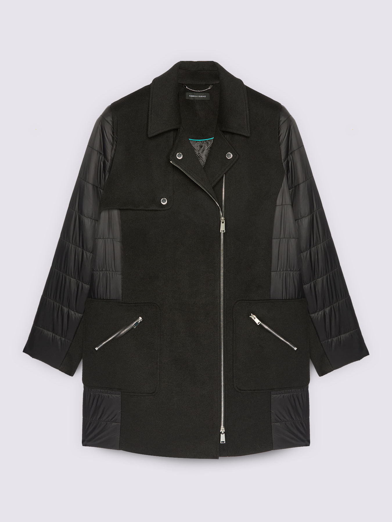 Abrigo con insertos de plum&oacute;n image number 4