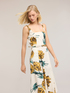 A-line poplin dress with print image number 2