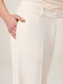 Wide-leg palazzo pants in crepe fabric image number 3