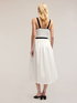 Dual fabric dress with circle skirt image number 1