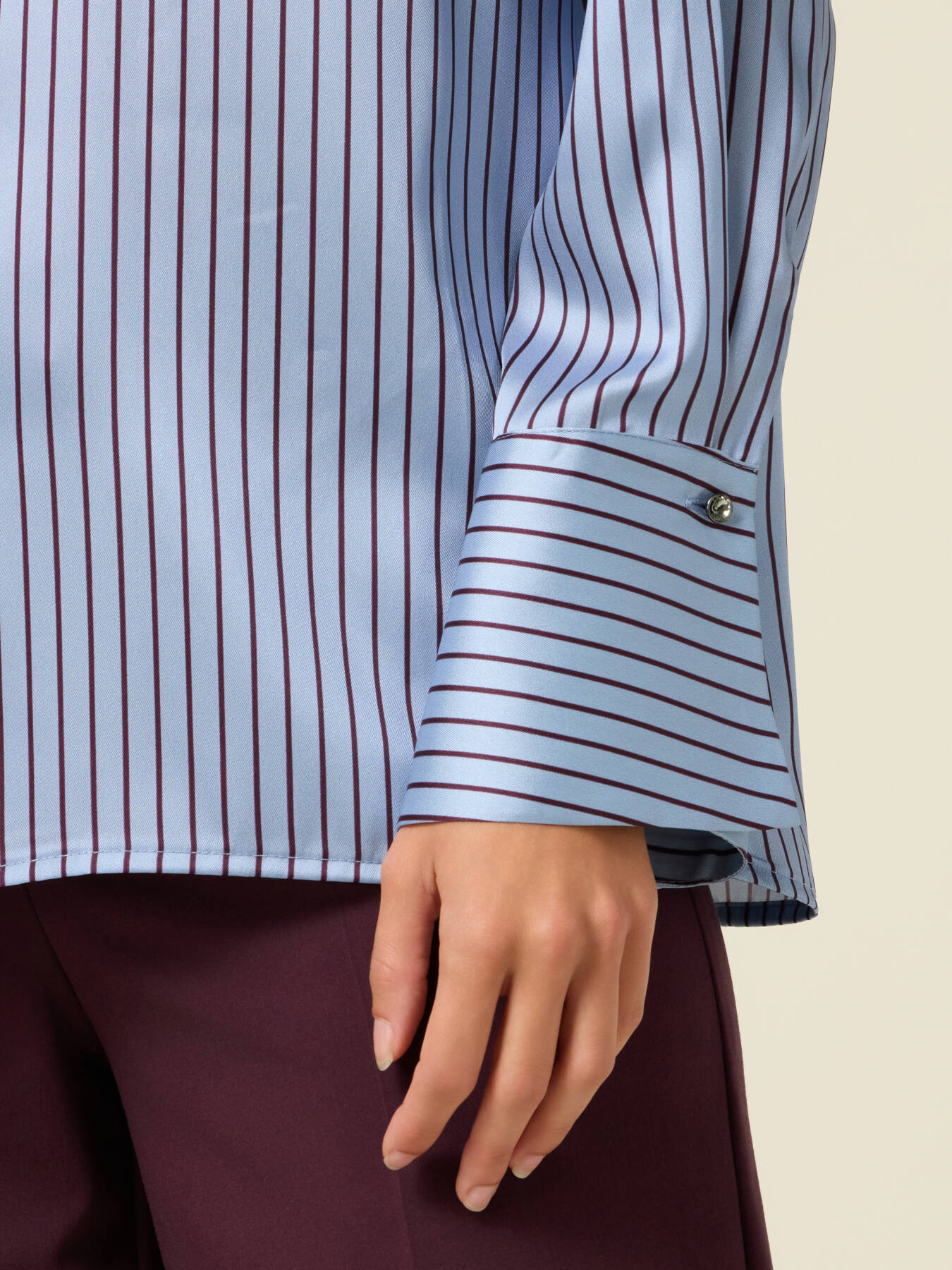 Striped satin shirt image number 3