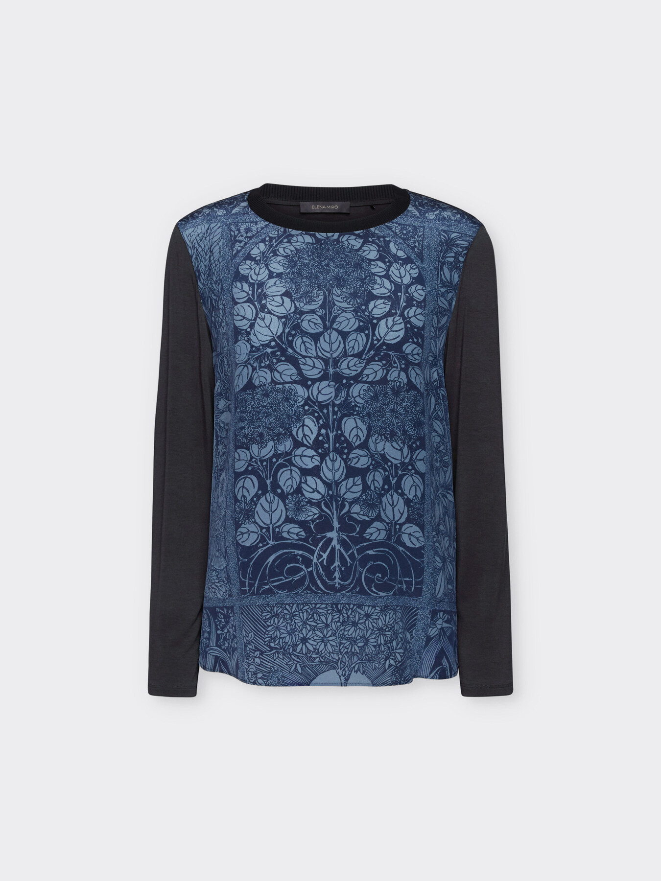 T-Shirt aus zwei Stoffen mit Aufdruck image number 4