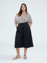 Blusa a righe in viscosa image number 4
