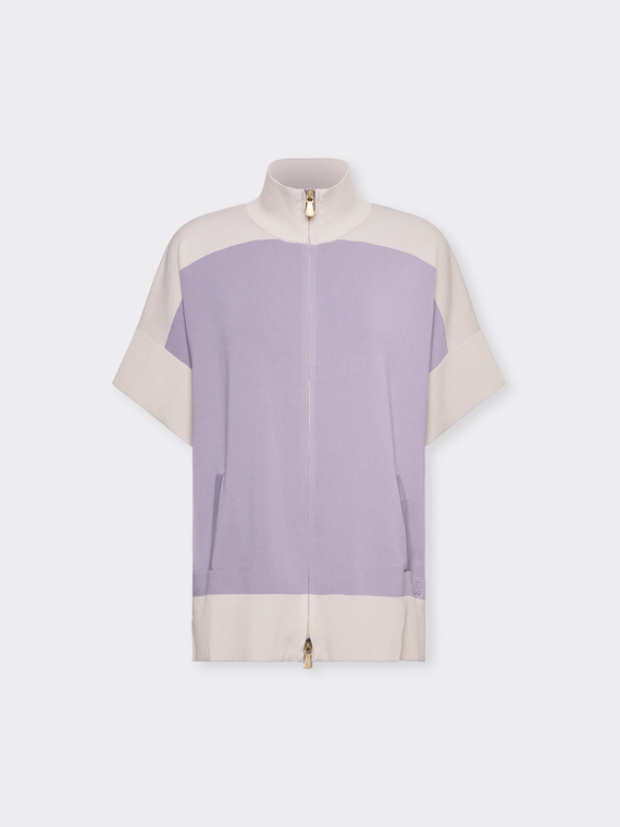 Kurze &Auml;rmel Cardigan aus Viskose-Mischung