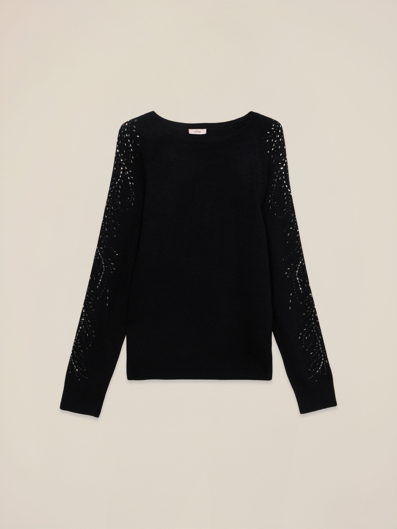 Maglia misto cashmere con pizzo image number 3